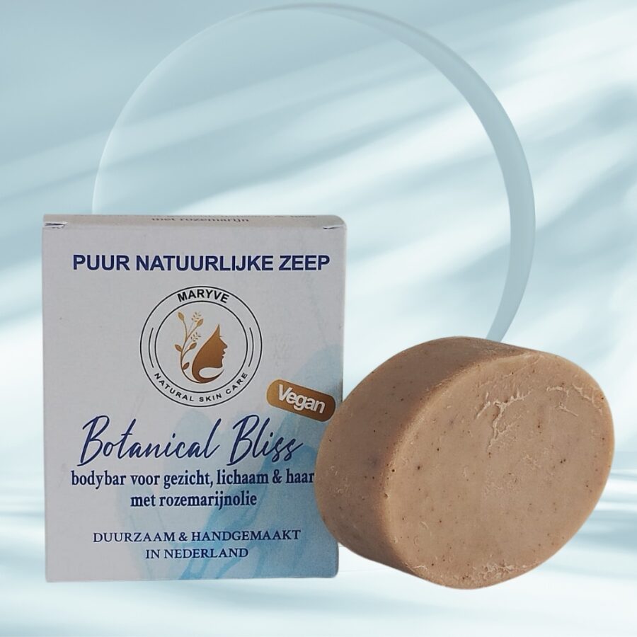 3-in-1 rozemarijnzeep gezicht, lichaam en haar.